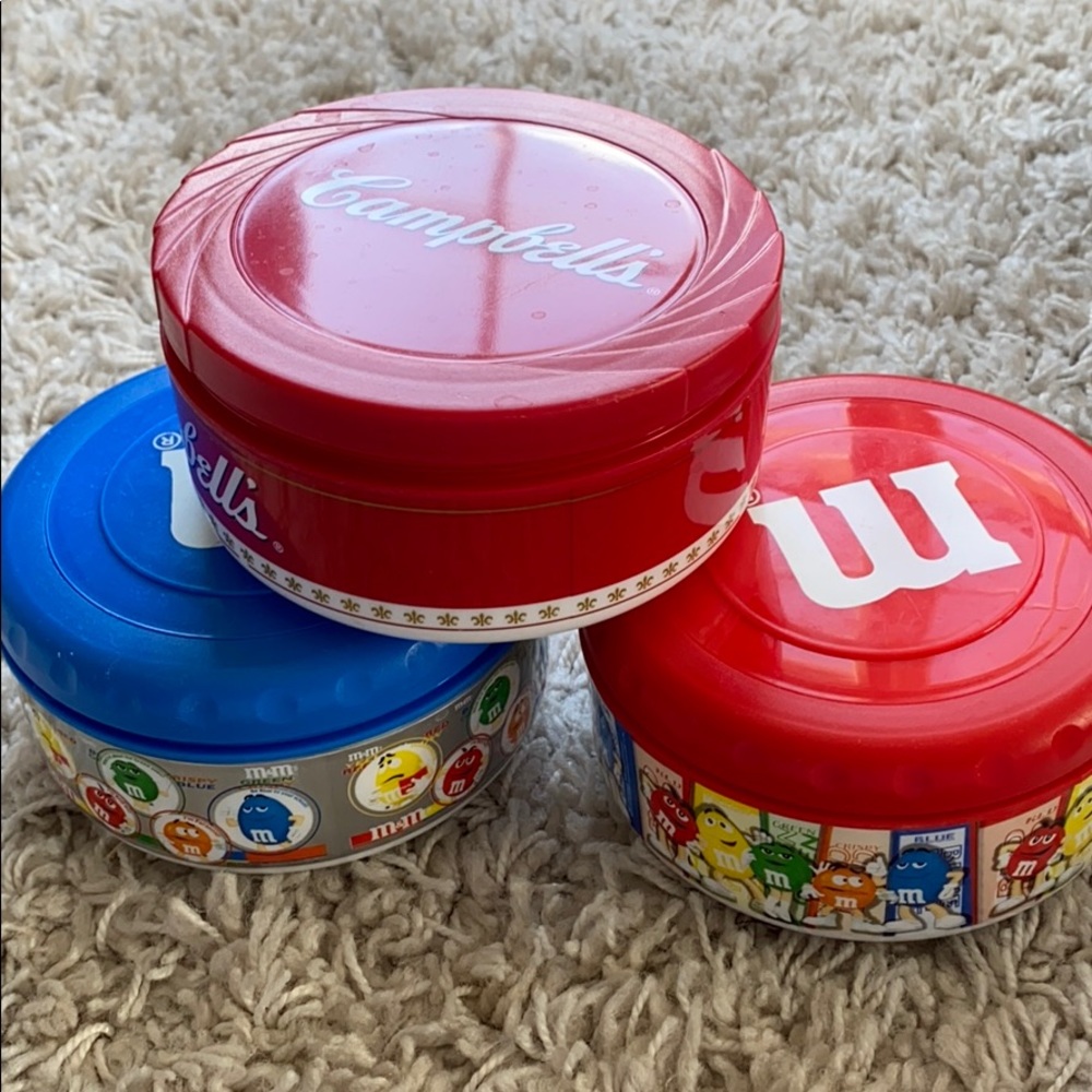 M&Ms 3 insulated containers